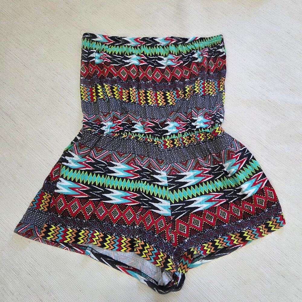 5th & Love Woman's Dark Multi-Colored Romper size L